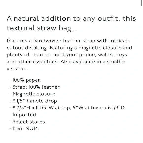 Madewell The Camren Straw Bag with Leather Trim in Sagebrush with gold charms - Picture 5 of 16